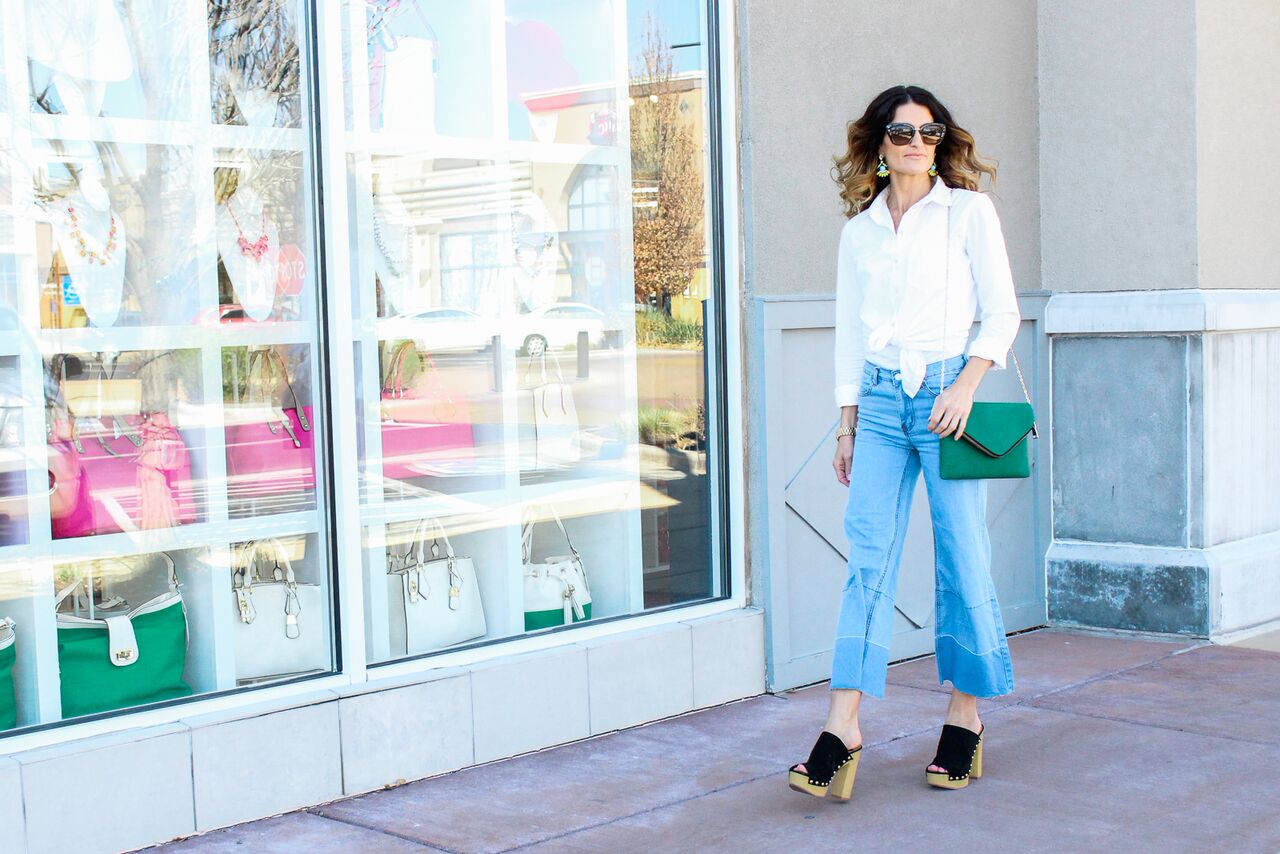 Denim Gaucho Pants Styled 3 Ways - AFP Design